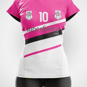 Magenta Beyaz Voleybol Forması
