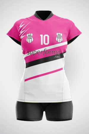 Magenta Beyaz Voleybol Forması