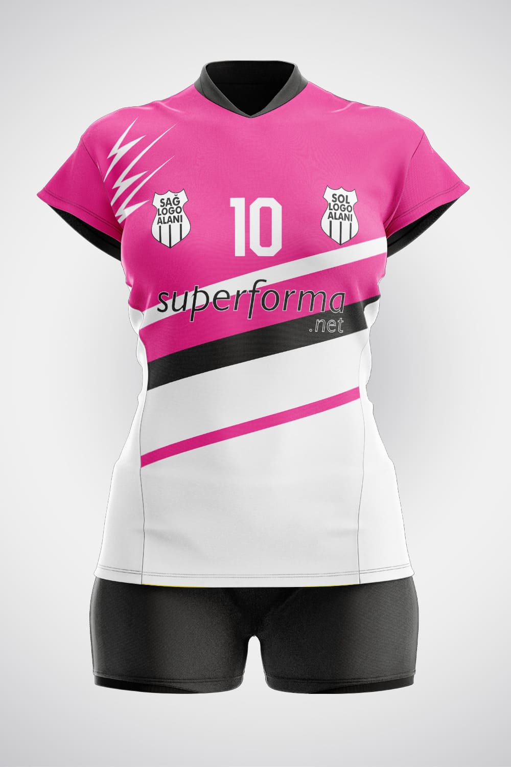 Magenta Beyaz Voleybol Forması