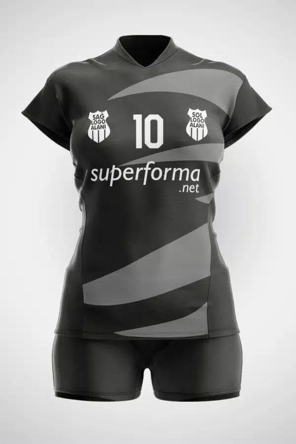 Siyah Gri Voleybol Forması