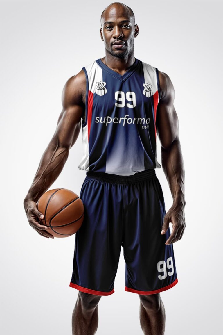 Lacivert Beyaz Basketbol Forma