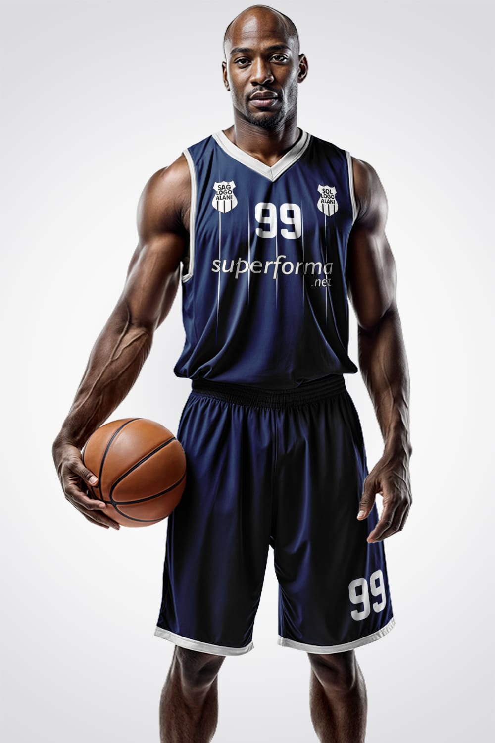 Sax Beyaz Çizgili Yıldızlı Basketbol Forma Sax Beyaz Çizgili Yıldızlı Basketbol Forma