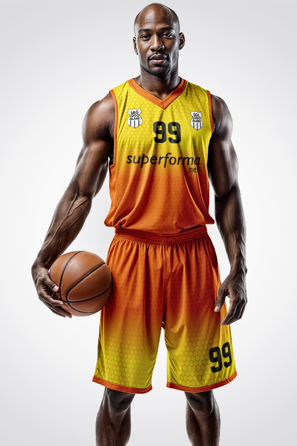 Sarı Kırmızı Basketbol Forma Sarı Kırmızı Basketbol Forma