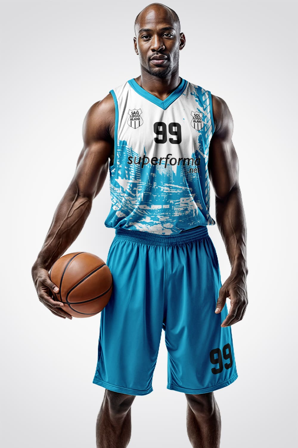 Turkuaz Beyaz Basketbol Forma Turkuaz Beyaz Basketbol Forma