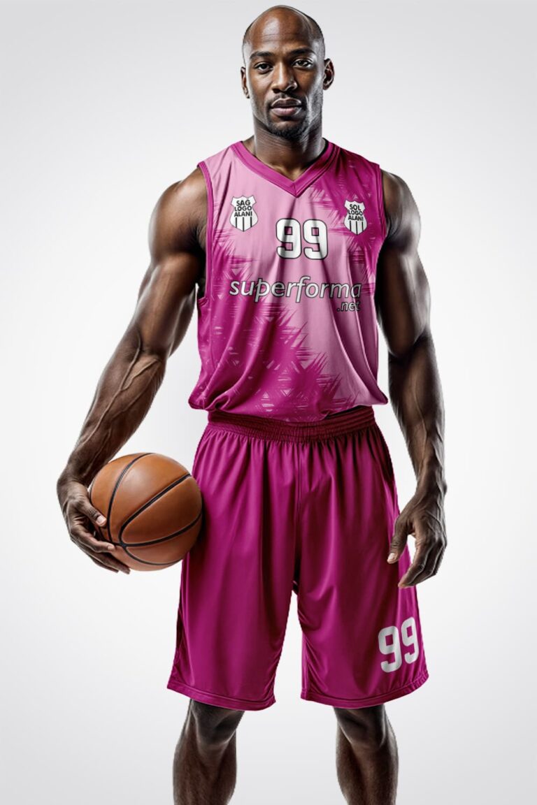 Magenta Siyah Basketbol Forma