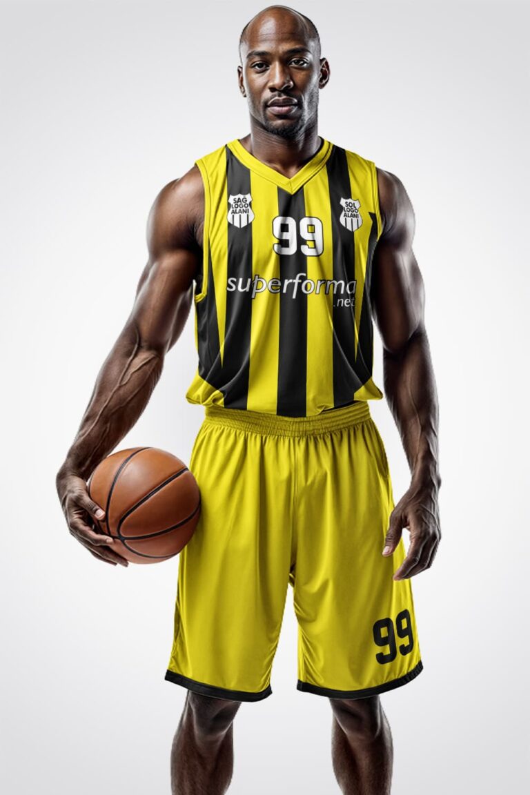 Sarı Siyah Pro Basketbol Forma