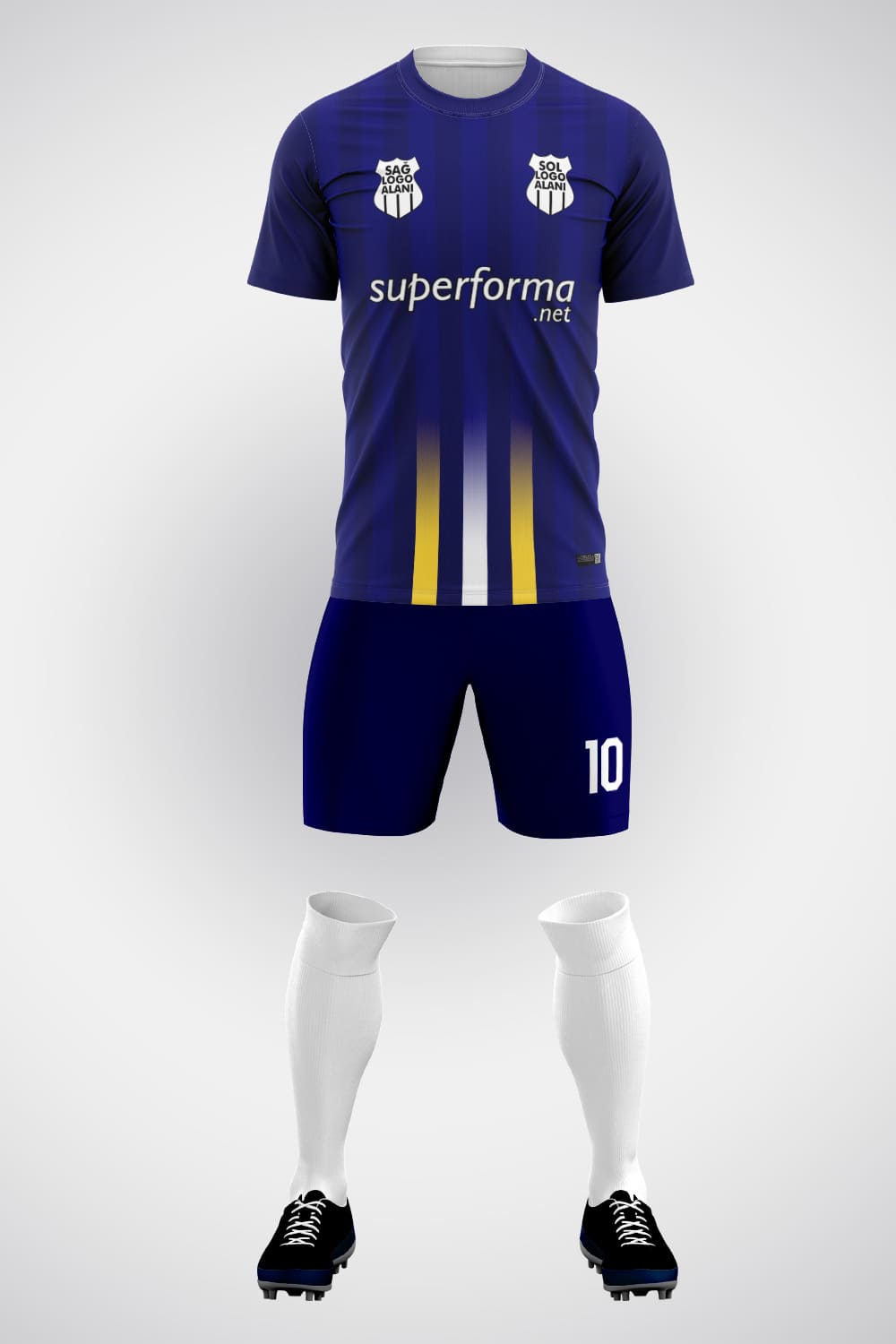Sarı Lacivert Halı Saha Forma