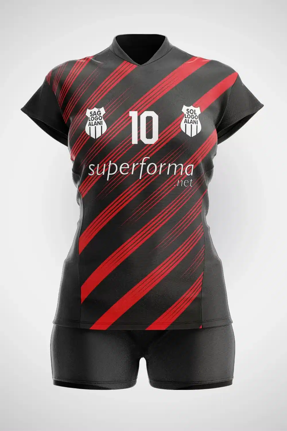 Kırmızı Siyah Voleybol Forma