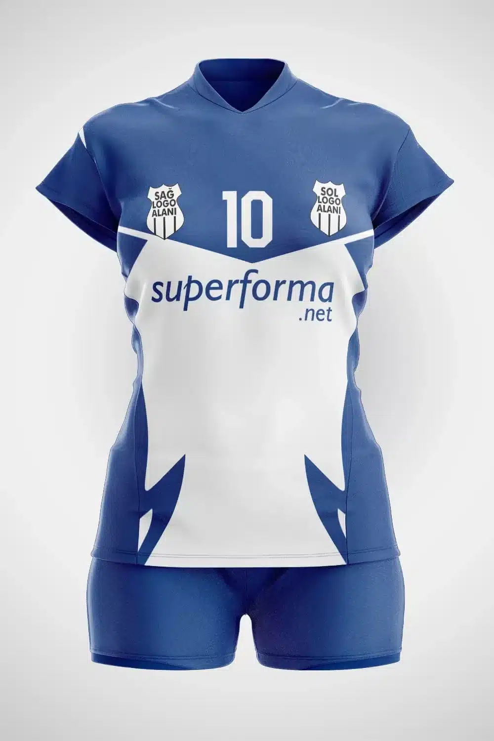 Lacivert Beyaz Voleybol Forma
