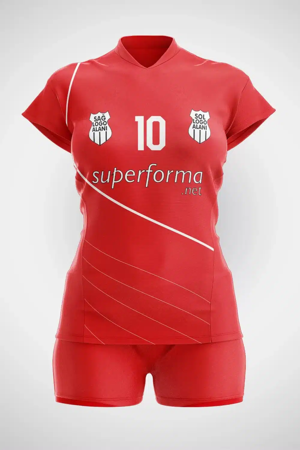 Kırmızı Beyaz Voleybol Forma