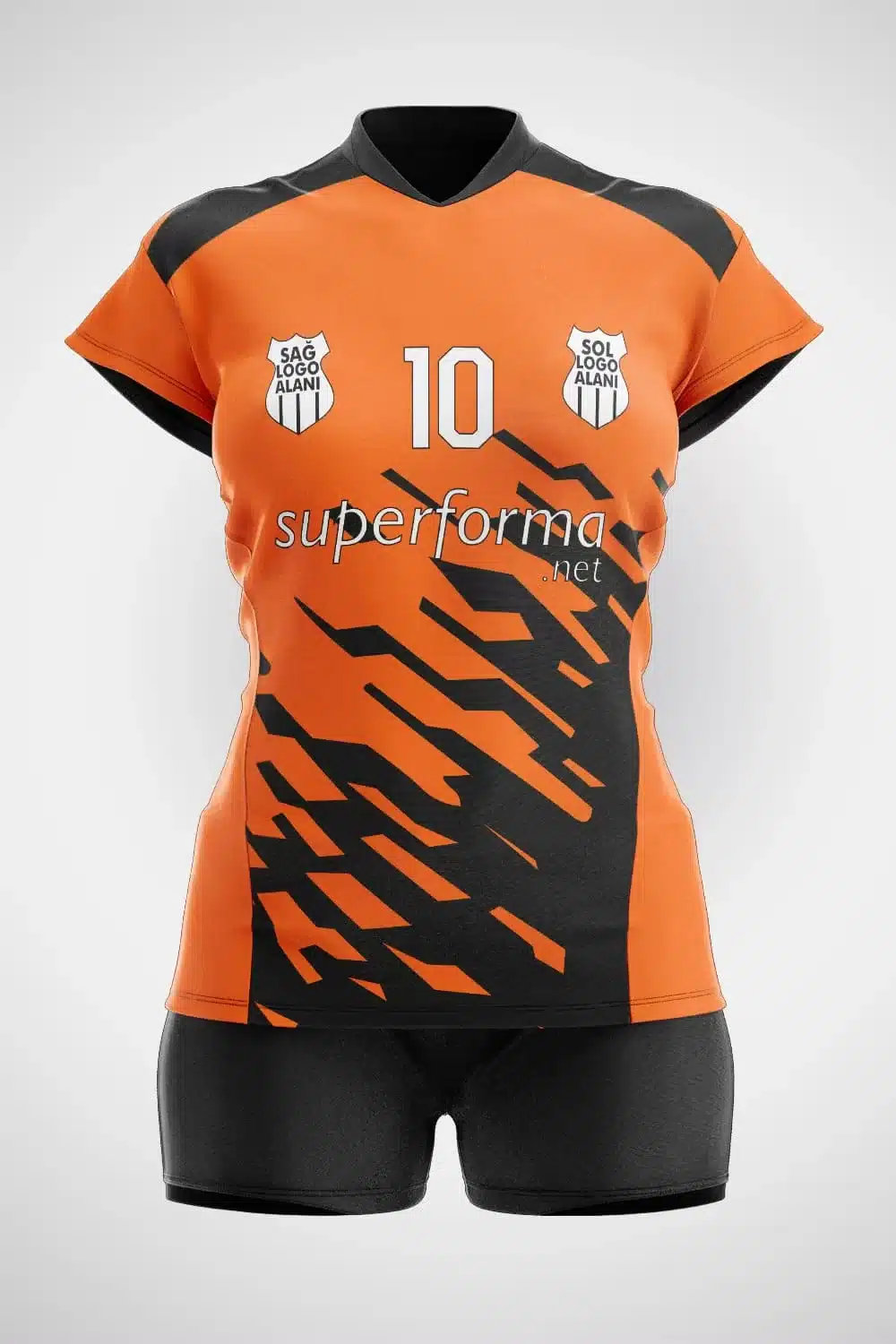 Turuncu Siyah Voleybol Forma