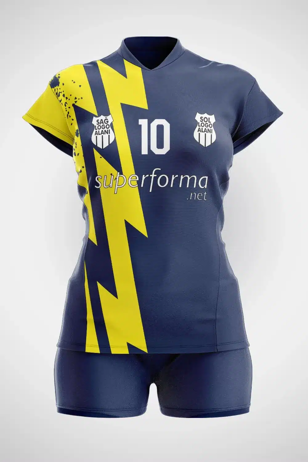 Sarı Lacivert Voleybol Forma