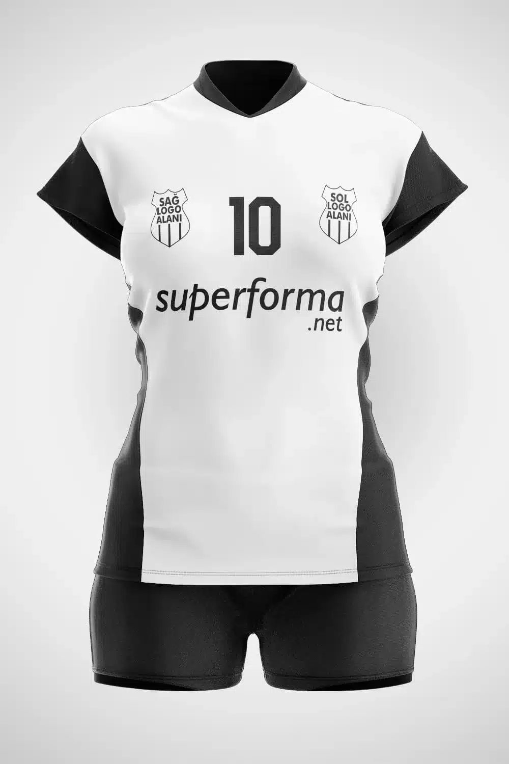 Siyah Beyaz Voleybol Forma