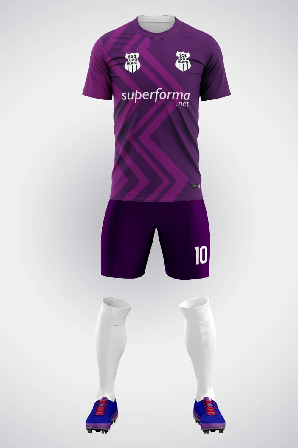 Bordo Zikzak Halı Saha Forma