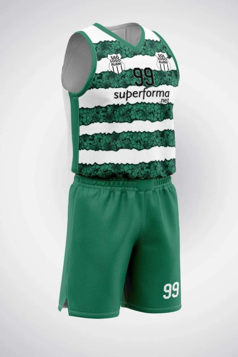 Yeşil Beyaz Basketbol Forma