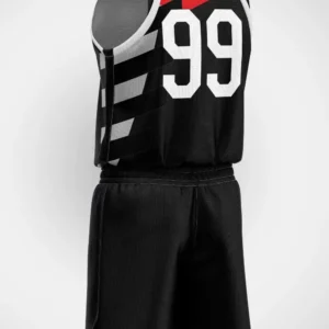 Siyah Gri Kırmızı Basketbol Forma - Görsel 2