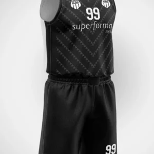 Siyah Gri Üçgen Basketbol Forma 2 Siyah Gri Üçgen Basketbol Forma - Görsel 1