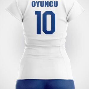 Beyaz Lacivert Yıldızlı Voleybol Forması - Görsel 2