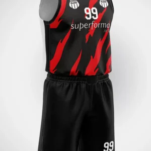 Kırmızı Siyah Yıldırım Basketbol Forma - Görsel 1
