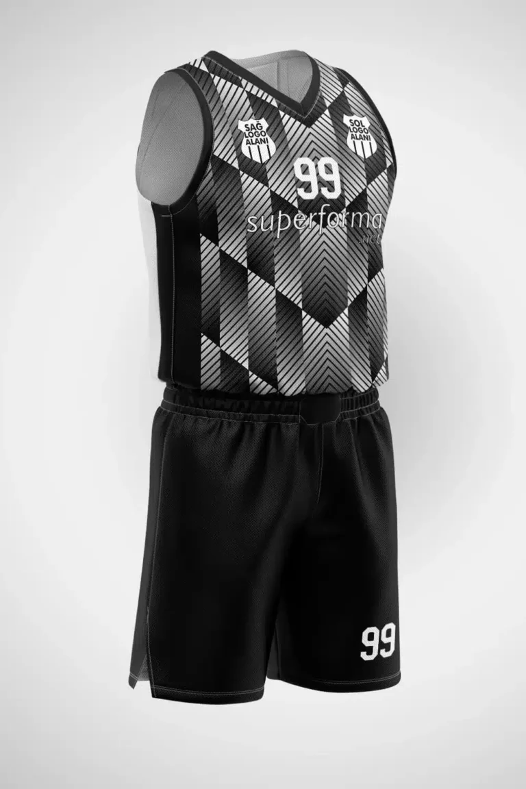 Gri Siyah Pro Basketbol Forma