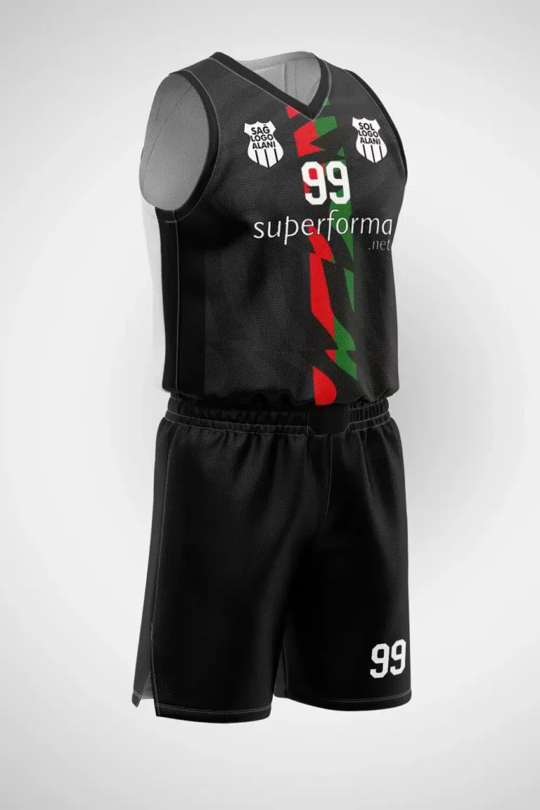 Yeşil Kırmızı Siyah Basketbol Forma
