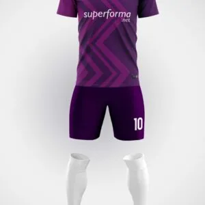 Bordo Zikzak Halı Saha Forma - Görsel 1
