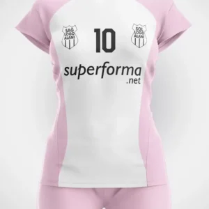 Beyaz Pembe Voleybol Forması - Görsel 1