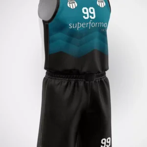 Siyah Turkuaz Wave Basketbol Forma - Görsel 1