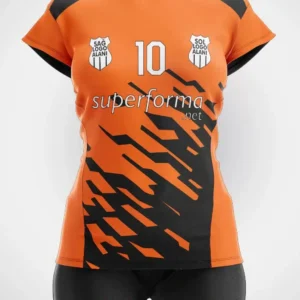 Turuncu Siyah Voleybol Forma - Görsel 1