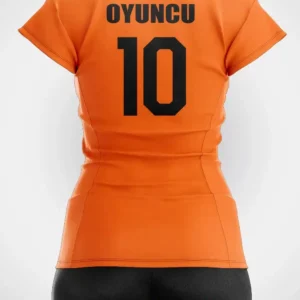 Turuncu Siyah Voleybol Forma - Görsel 2