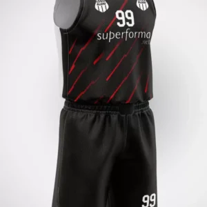 Siyah Kırmızı Line Basketbol Forma - Görsel 1