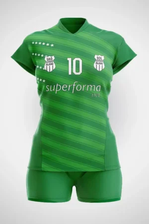 Yeşil Şeritli Voleybol Forma