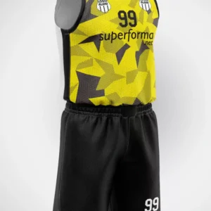 Sarı Askeri Motifli Basketbol Forma - Görsel 1