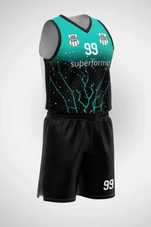 Turkuaz Siyah Basketbol Forma