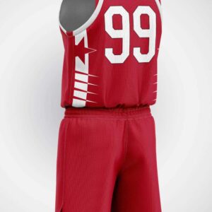 Kırmızı Beyaz Yıldızlı Basketbol Forma - Görsel 2