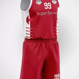 Kırmızı Beyaz Yıldızlı Basketbol Forma - Görsel 1