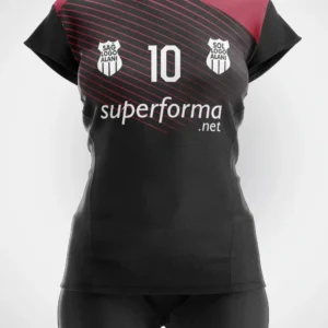 Siyah Kırmızı Line Voleybol Forma - Görsel 1
