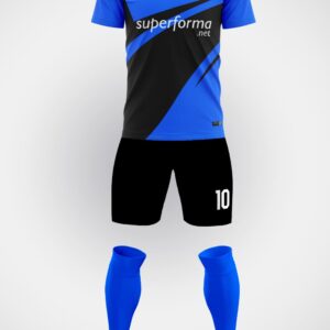 Mavi Siyah Allright Halı Saha Forma - Görsel 1