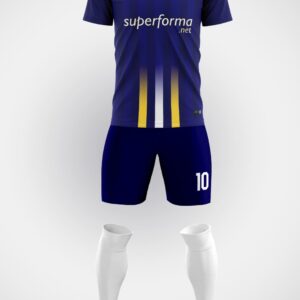 Sarı Lacivert Halı Saha Forma - Görsel 1