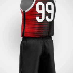 Siyah Kırmızı Basketbol Forma 3 Siyah Kırmızı Basketbol Forma - Görsel 2