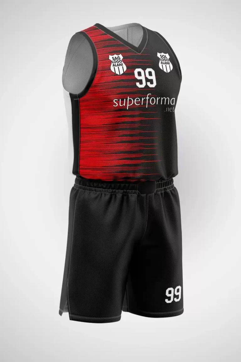 Siyah Kırmızı Basketbol Forma