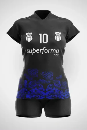 Siyah Swirl Voleybol Forma