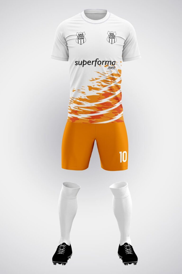Turuncu Beyaz Halı Saha Forma