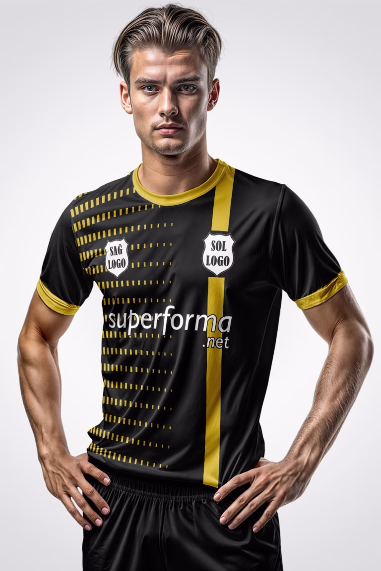 Gold Siyah Halı Saha Forma