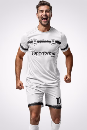 Simple Beyaz Halı Saha Forma