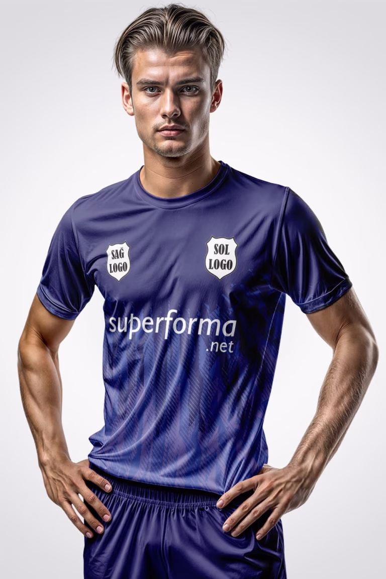 Lacivert Wave Halı Saha Forma