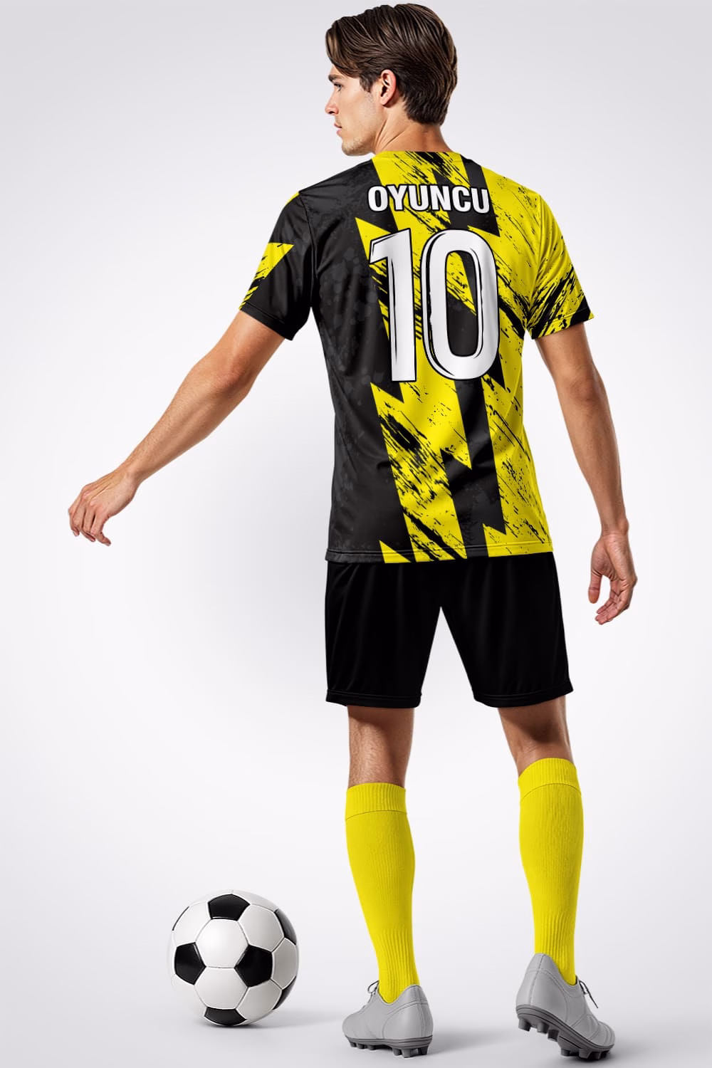 Sarı Siyah Şimşekler Halı Saha Forma Sarı Siyah Şimşekler Halı Saha Forma