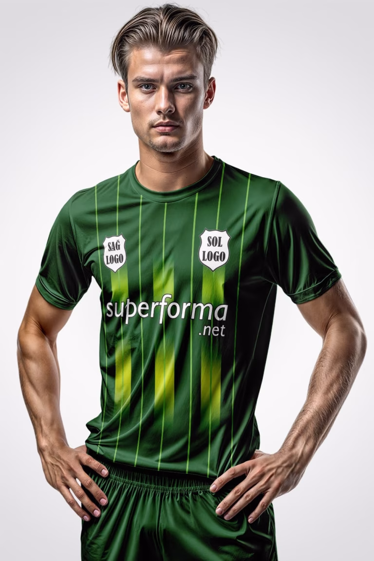 Yeşil Sarı Halı Saha Forma