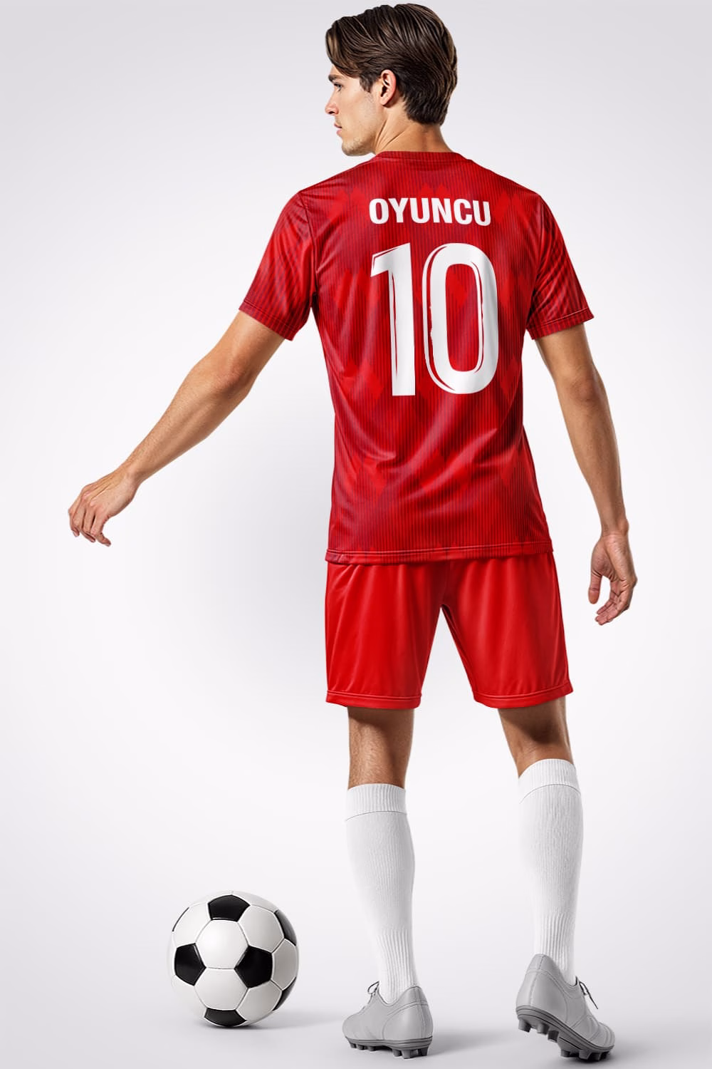 Kırmızı Beyaz Üçgen Halı Saha Forma Kırmızı Beyaz Üçgen Halı Saha Forma