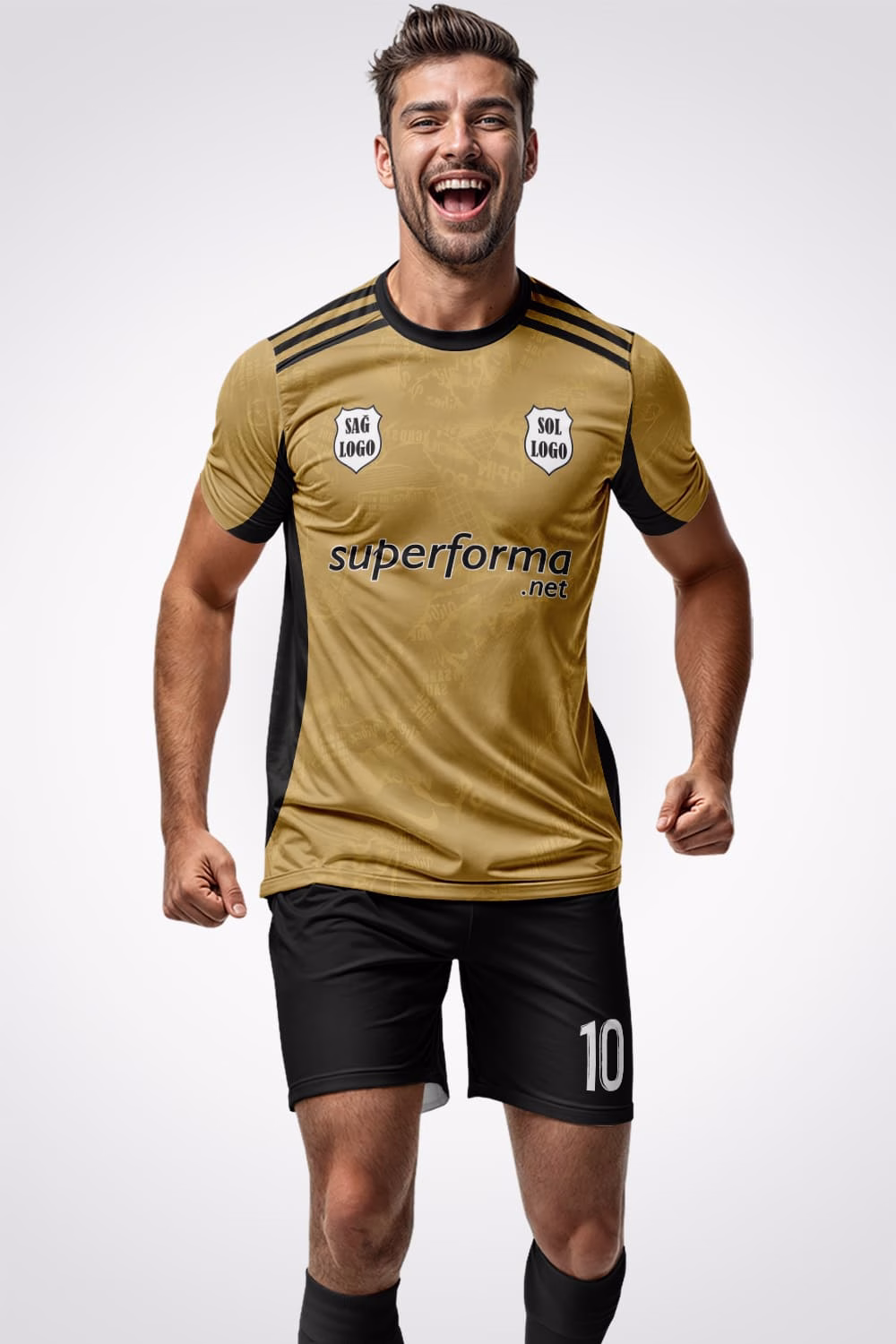 Siyah Gold Halı Saha Forma Siyah Gold Halı Saha Forma